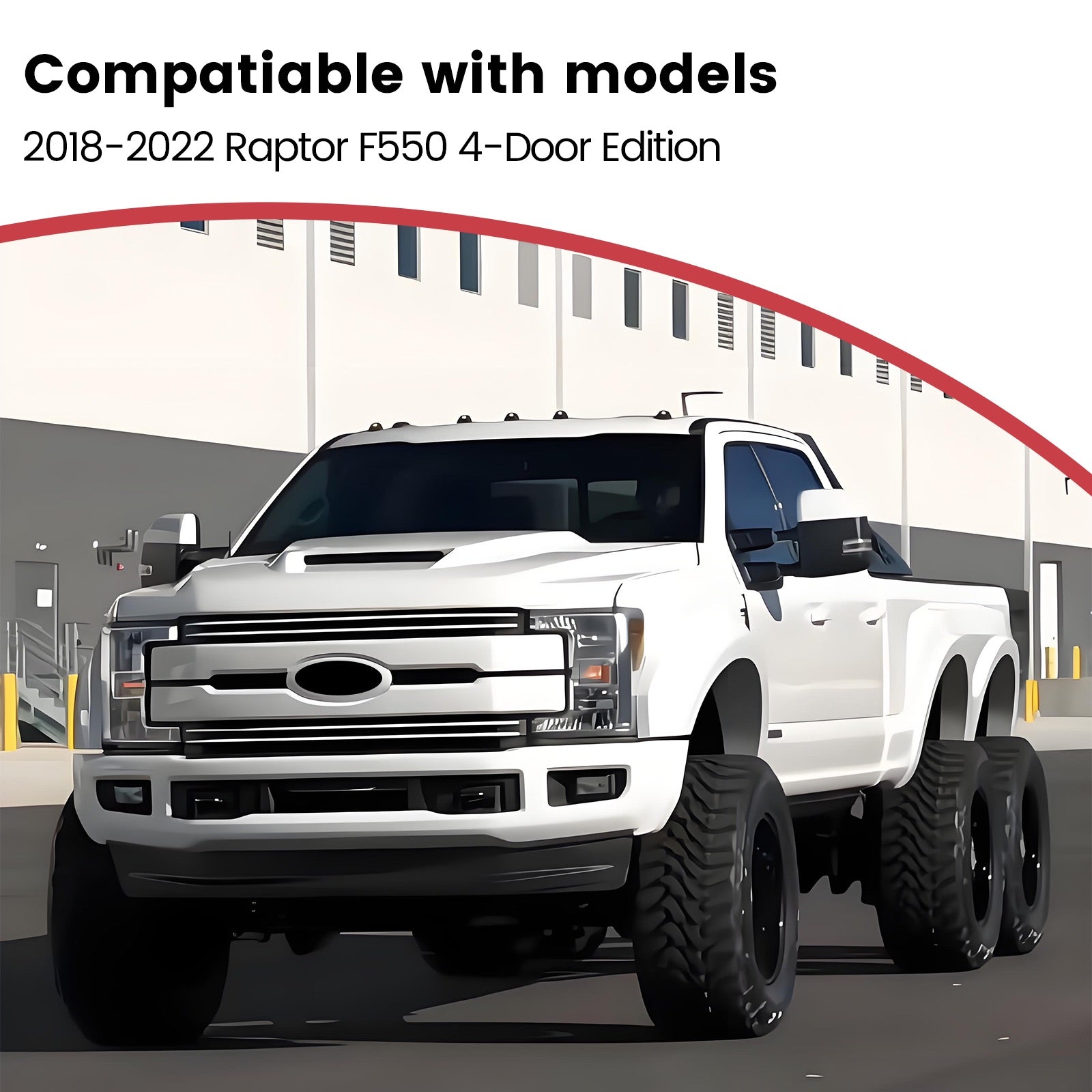 Deployable Electric Running Board Side Steps fit for FORD F550 CAB (4 Doors) 2018-2022
