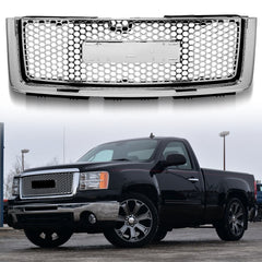 Fits 2007/2008/2009/2010/2011/2012/2013 GMC Sierra 1500 Denali Front Upper Hood Grill Grille New Body Style