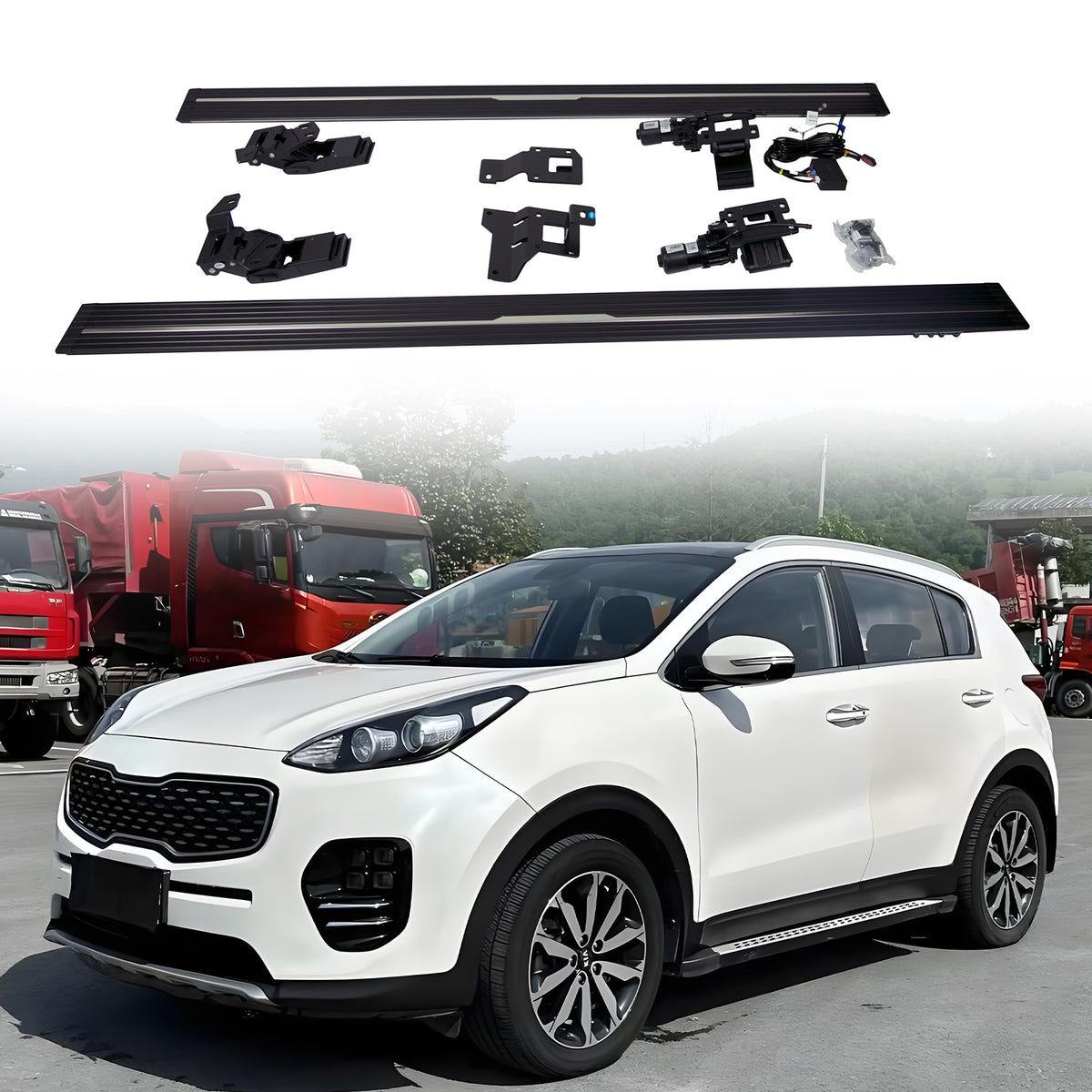 Deployable Electric Running Board Side Steps fit for KIA KX5 2017-2021