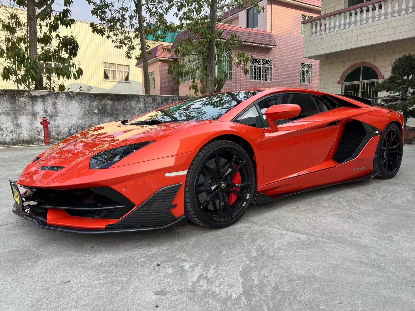 Body kit for Lamborghini LP700  LP700 SVJ style front rear bumper spoilers