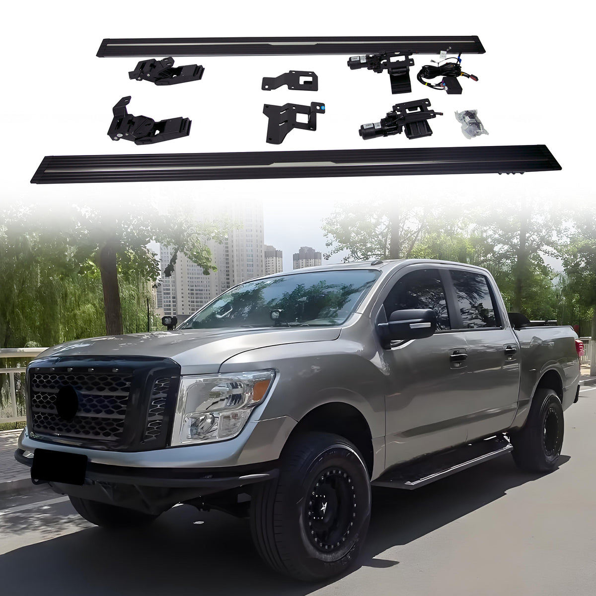 Deployable Electric Running Board Side Steps fit for NISSAN TITAN 2020-2025