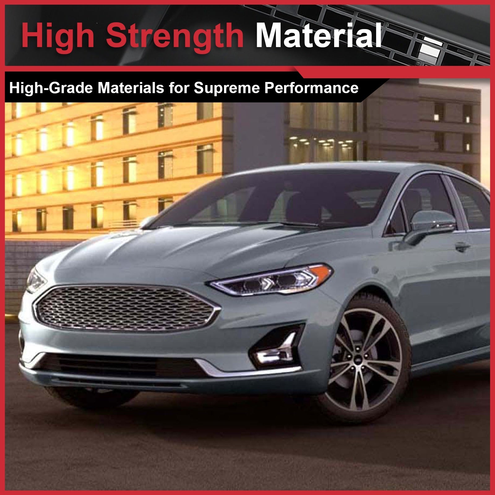 For 2019 2020 Ford Fusion Front Upper Bumper Grille Chrome Honeycomb Mesh Grill