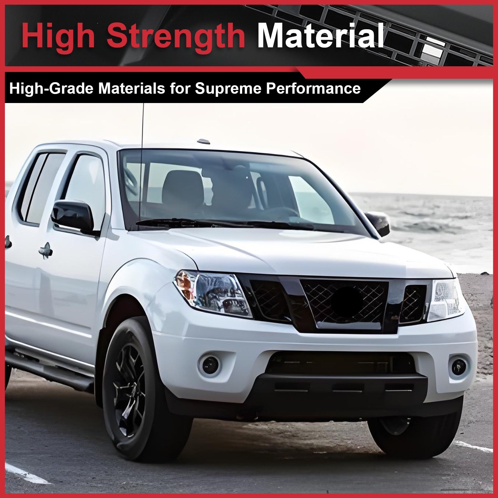 Gloss Black Grill Front Upper Grille 62310-ZL00B For Nissan Frontier 2009-2021