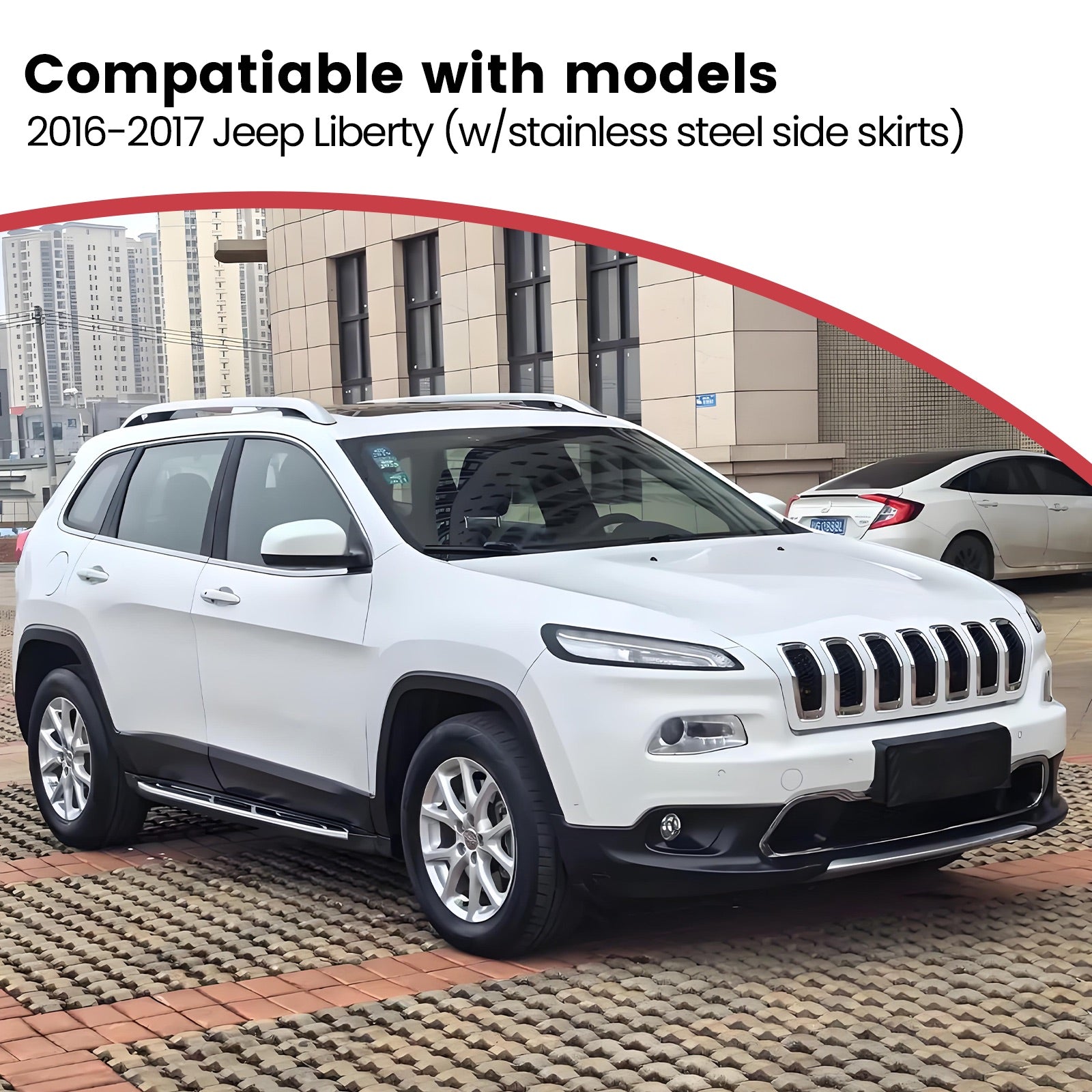 Deployable Electric Running Board Side Steps fit for JEEP CHEROKEE 2016 2017 with side skits