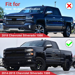 FRONT BUMPER GRILLE UPPER GRILL FOR CHEVY SILVERADO 1500 2014-2015 GLOSSY BLACK