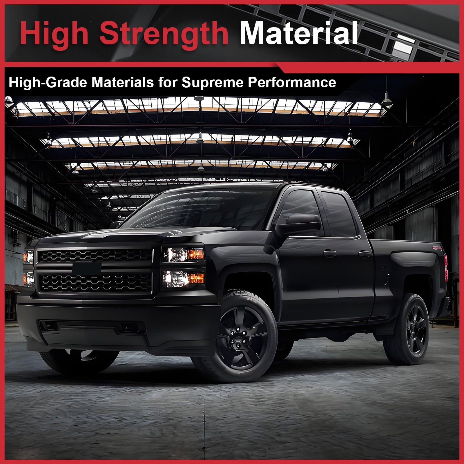 FRONT BUMPER GRILLE UPPER GRILL FOR CHEVY SILVERADO 1500 2014-2015 GLOSSY BLACK