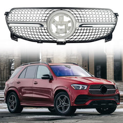 Diamond Grille Fit For W167 GLE-CLASS Standard Version 2020/2021/2022/2023/2024/2025 Chrome