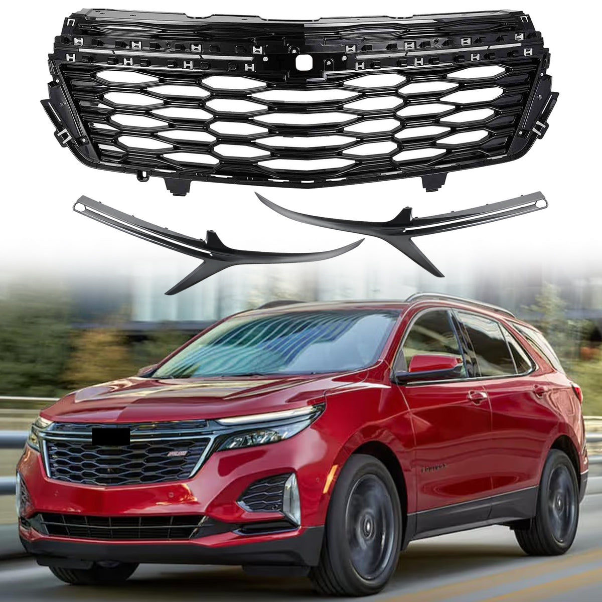 Front Bumper Upper Grille W/Trim Fits 2022 2023 2024 Chevrolet Equinox 85139701