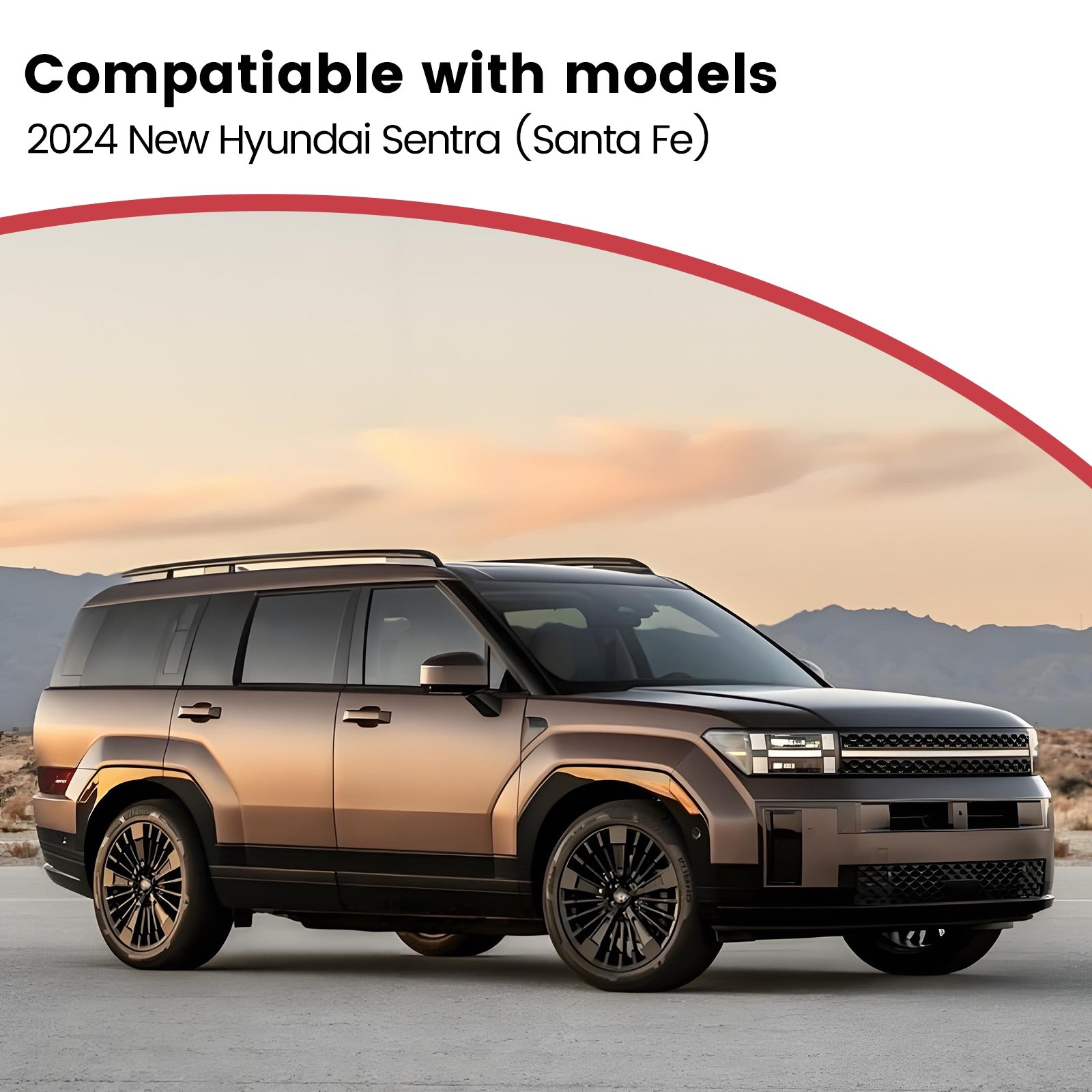 Deployable Electric Running Board Side Steps fit for HYUNDAI Santa Fe 2024
