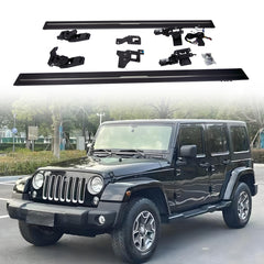 Deployable Electric Running Board Side Steps fit for JEEP WRANGLER 4-DOOR 2018-2025 with side skirt