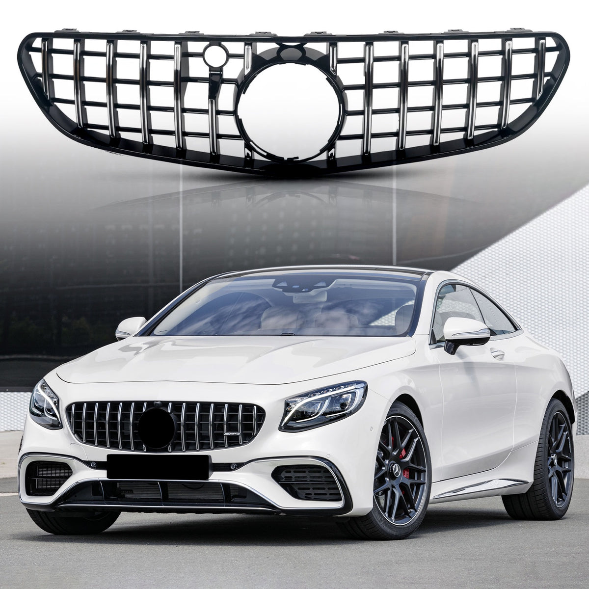 For 2014/2015/2016/2017/2018/2019/2020 W217 Pre-/Facelift S63 AMG GT Front Grille Grill
