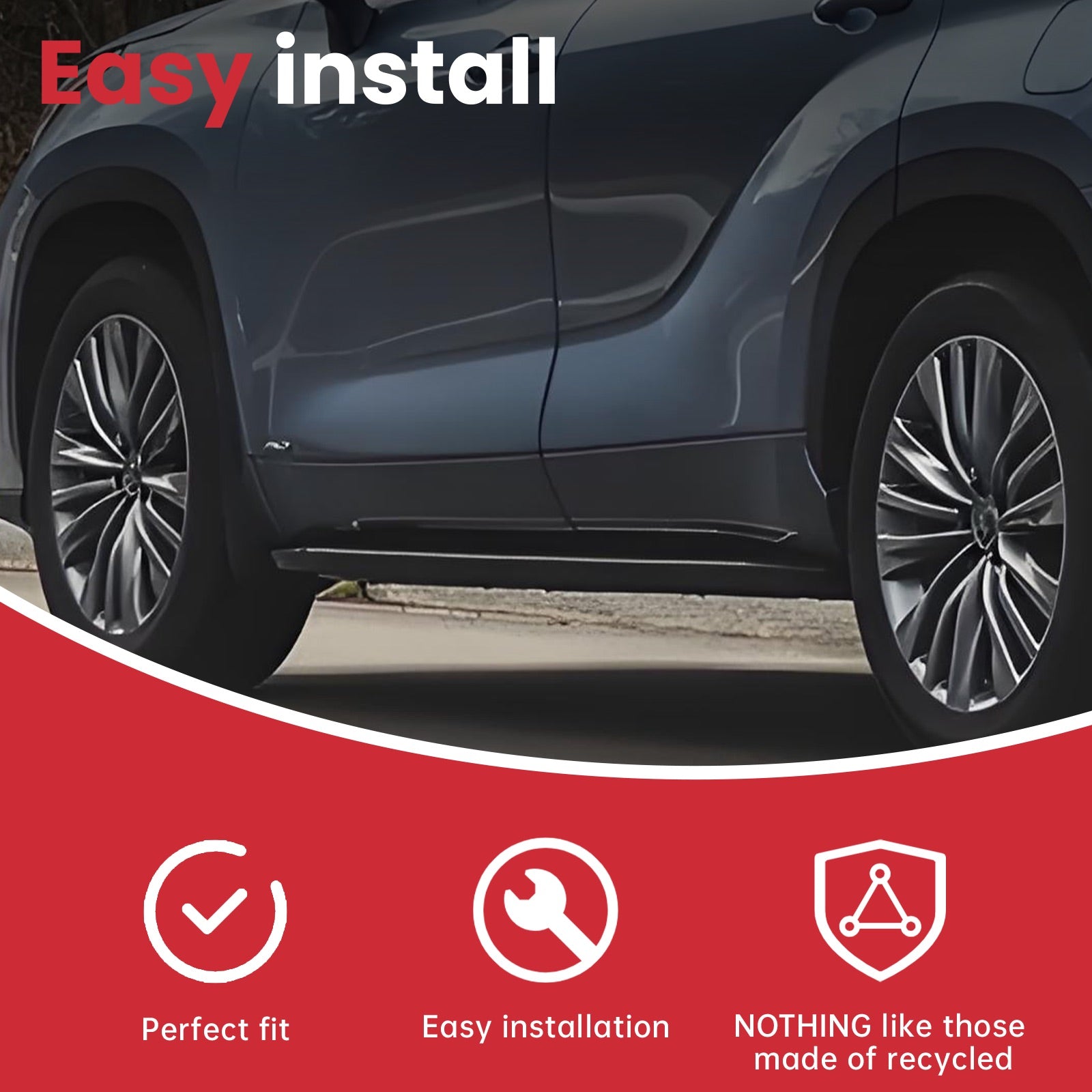 Running Boards Side Steps Nerf Bar Set For 2020 2021 2022 2023 Toyota Highlander