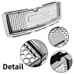 Fits 2007/2008/2009/2010/2011/2012/2013 GMC Sierra 1500 Denali Front Upper Hood Grill Grille New Body Style