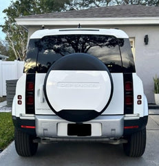 Spare Tyre Tire Wheel Cover Fit for Land Rover Defender 90 110 130 2020-2026 (Fuji White)