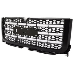 For GMC Sierra 2500 3500 HD 2011/2012/2013/2014 Front Bumper Upper Grille Grill Black