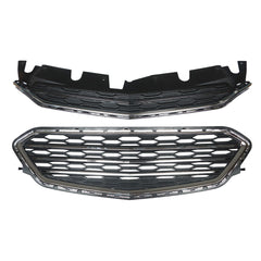 Upper & Lower Grill Set For Chevrolet Equinox 2016-2017 Front Bumper Grille