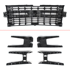 Front Grille For 2019-2022 Chevrolet Silverado 1500 (Gloss Black)