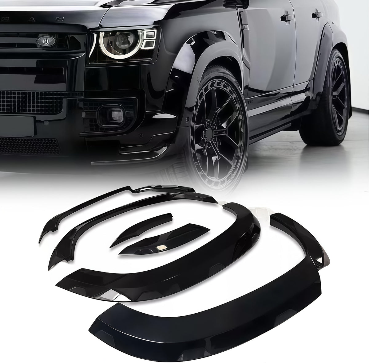 Wheel Arch Fender Flares for Land Rover Defender 110 2020-2026 (Gloss black)