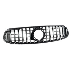 Front GT R Grille Fit 2020/2021/2022/2023 X253 GLC300 GLC43 Coupe Black Chrome W/ Camera Hole