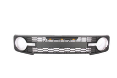 For 2021 2022 2023 2024 Ford Bronco Matt Black Grille Mesh Raptr Style Lights Amber