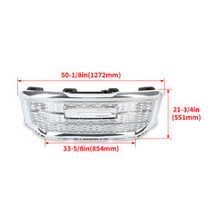Front Upper Chrome Mesh Grill Fits 2016/2017/2018 GMC Sierra 1500 Grille Denali Style