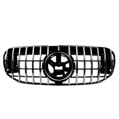 For 2020-2022 Mercedes-Benz X167 GT Style Front Bumper Grille Grill Chrome+Black