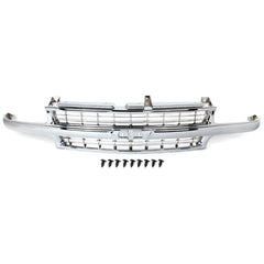 Front Grille For 1999-2002 Chevy Silverado 1500 2000-2006 Tahoe/Suburban Chrome