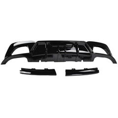 Rear Diffuser Bumper Splitter Gloss Black For 2019-2022 BMW 3 Series G20 M Sport